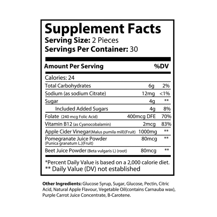 Debloat+ ACV Complex, Apple Cider Vinegar Gummies — Supports Digestion, Reduces Water Retention, Boosts Metabolism
